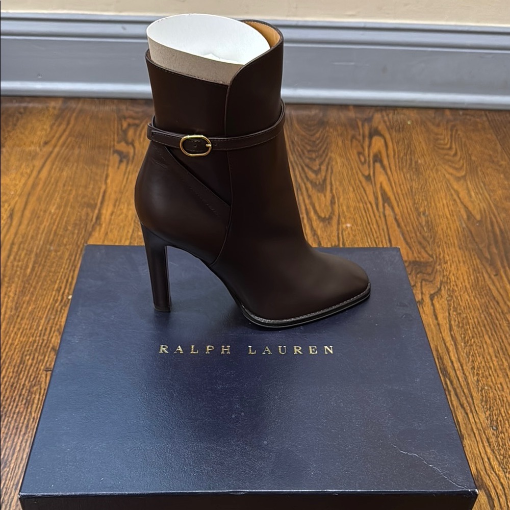 Ralph Lauren Dark Brown Heeled Boots